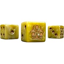 Murky Bog Dice, 16mm Square, 25 Count, Resin D6, Sci Fi Wargaming Dice, Tabletop Grimdark