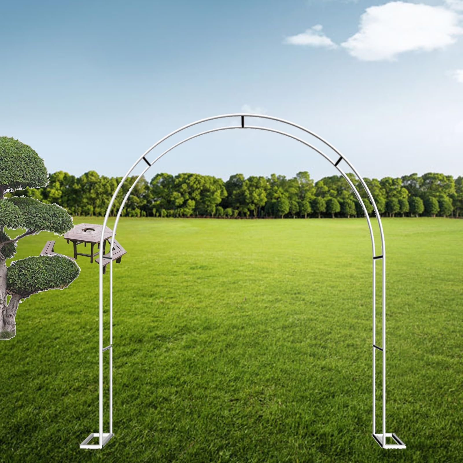 Treillis en métal pour plantes grimpantes – Support de vigne florale en fer pour décoration extérieure, allées de jardin et aménagement paysager, parfait pour les roses et autres vignes