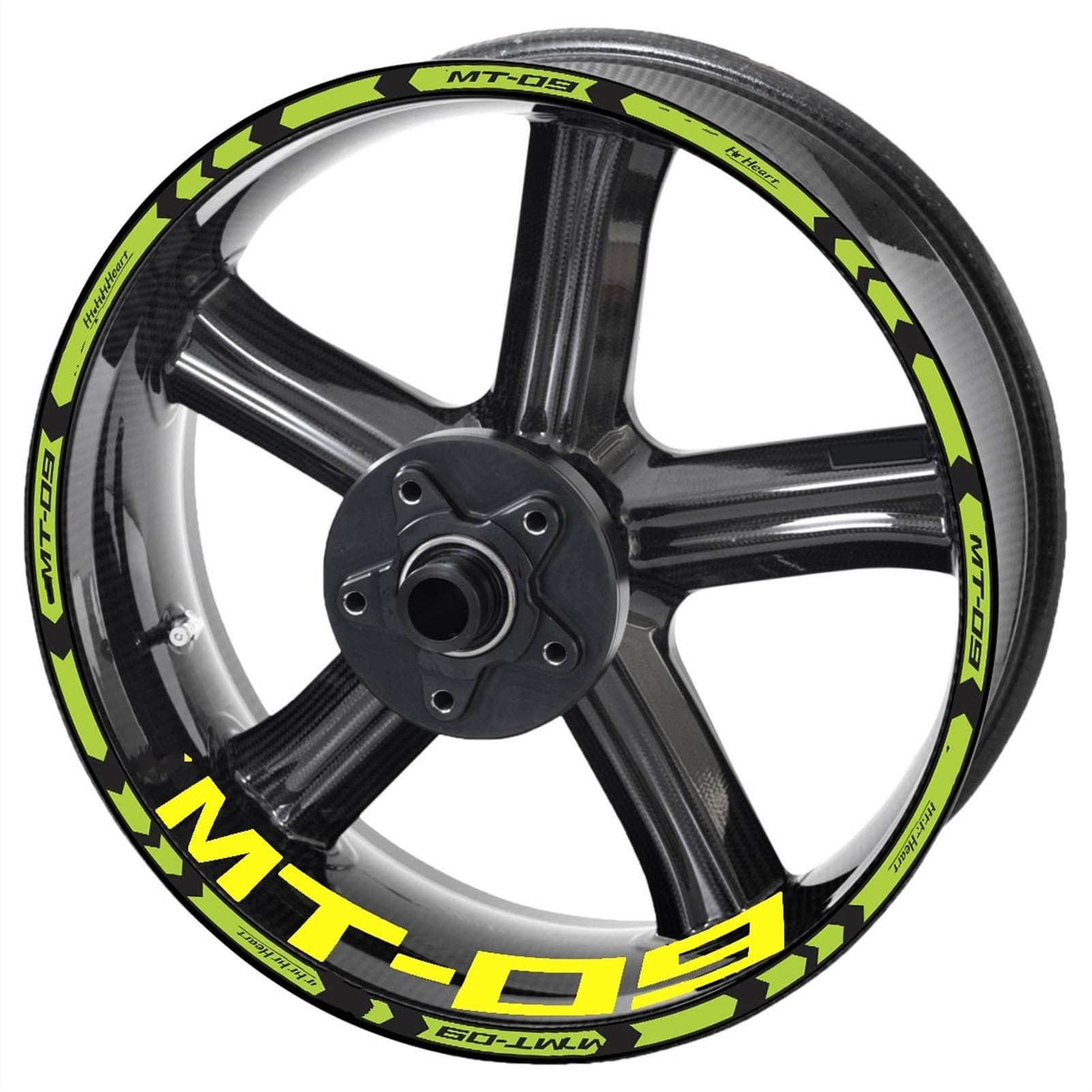 Reflective Motorcycle Mt09 Wheel Sticker Rim Decal Logo Kit for Yamaha Mt 09 Sp 2020 2021 Decorative(Color6)
