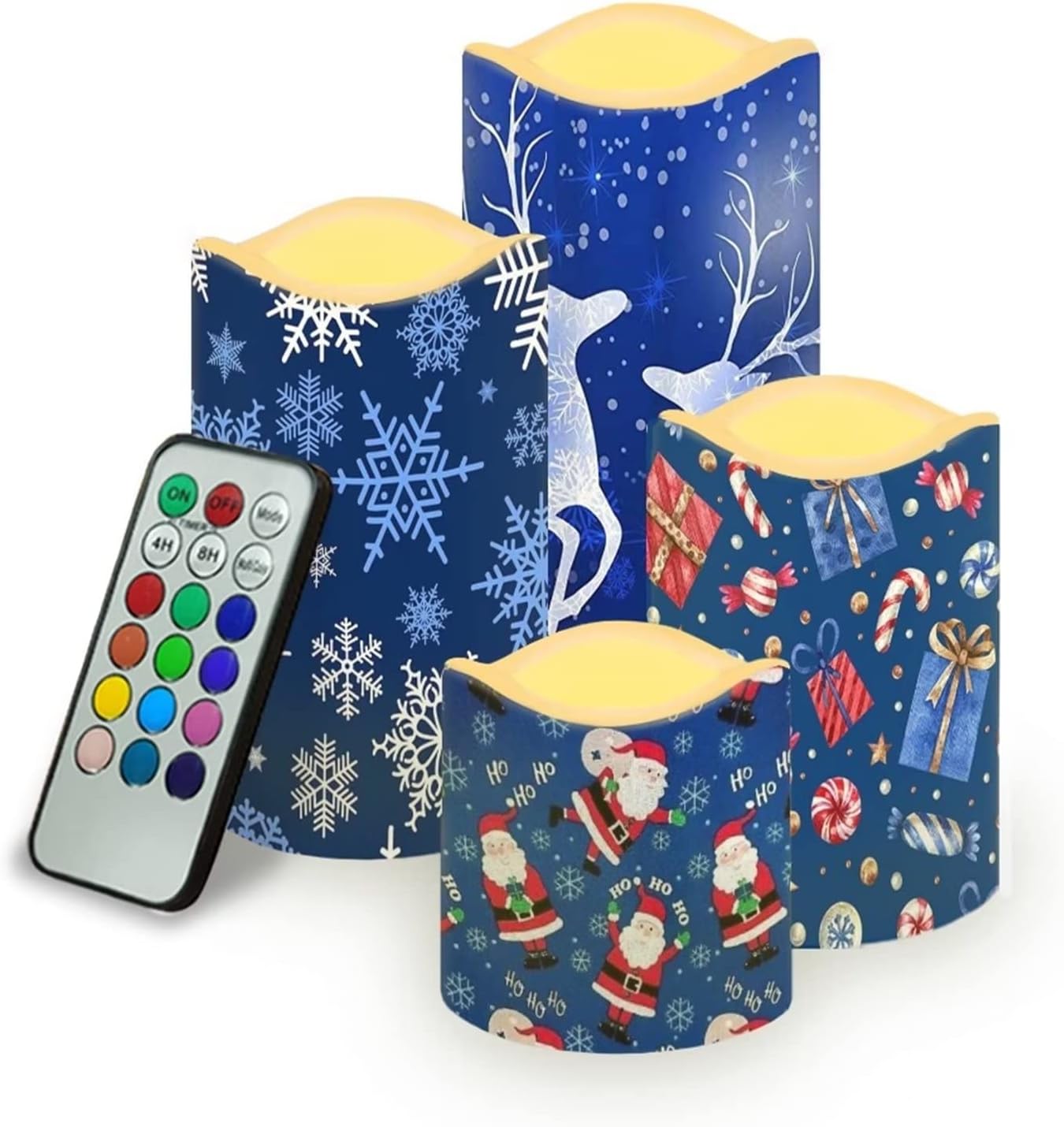 Jeiento Christmas Flameless Candles Led Candles Realistic Candles with Remote Timer