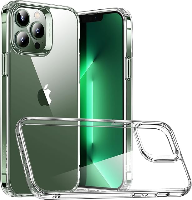 ESR Hybrid Case Compatible with iPhone 13 Pro Max [Anti-Yellow], Scratch-Resistant Back, Grippy Shockproof Frames, Clear