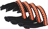 Vista 11 de BubbasGarageTv - Asas de agarre Paracord para Jeep Wrangler JL y Jeep Gladiator JT (negro)