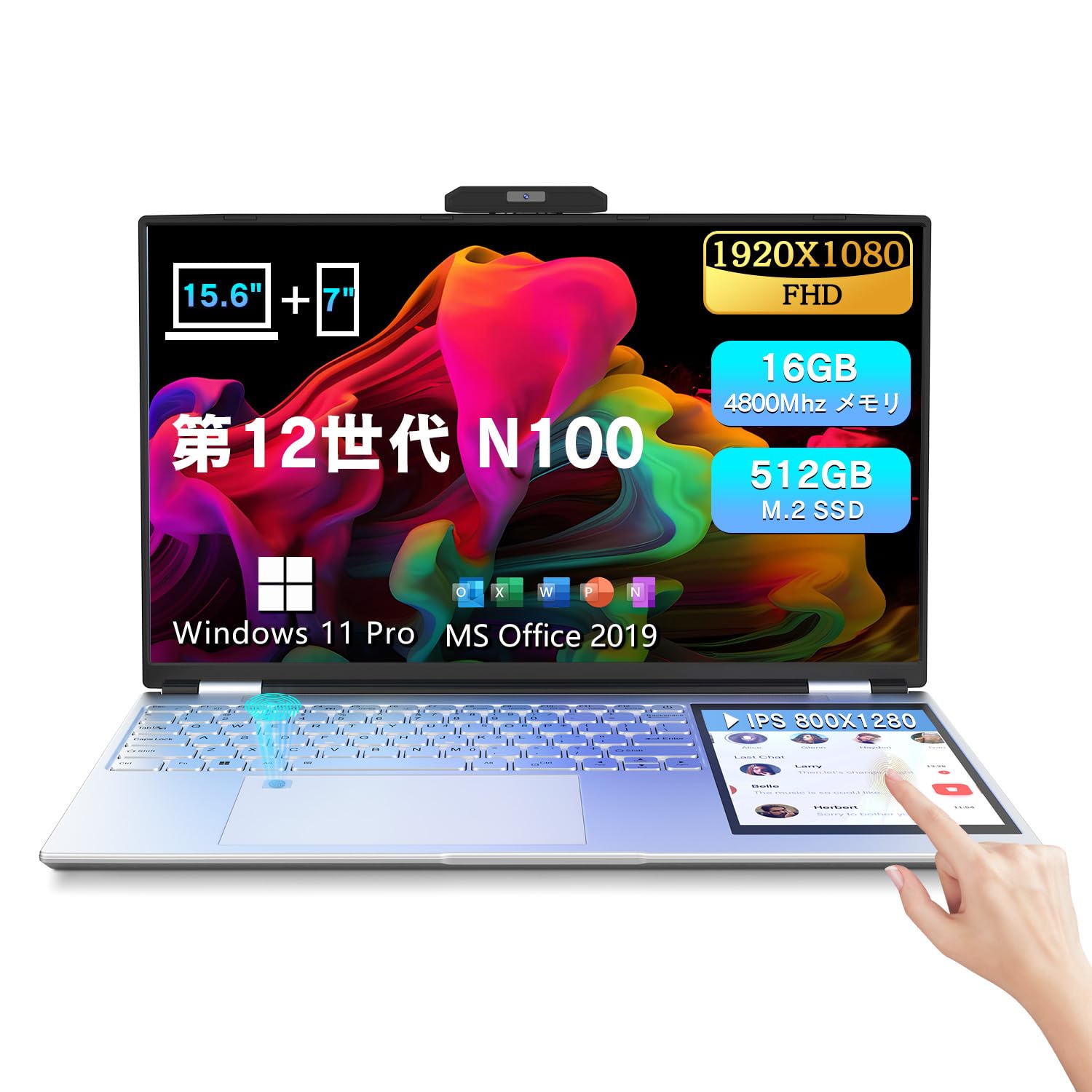 Amazon.co.jp: 2025 Dobios 15.6インチ1920*1080 IPS&+7インチタッチ