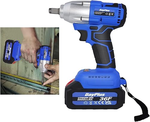 Llave de impacto inalámbrica de 20 V de 12 pulgada, pistola de impacto de 12, kit de llave de alto par de 310 pies-libra, 3200 RPM, destornillador