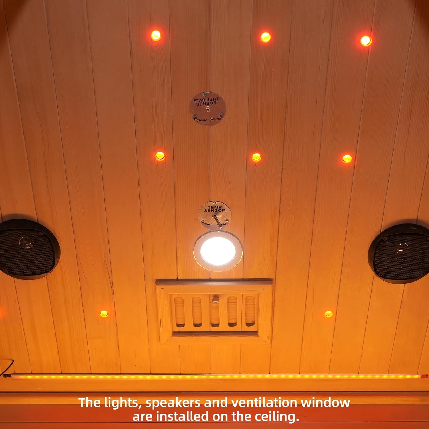 Gollense Black Outdoor Infrared Sauna 1 Person, Modern Design Canadian Hemlock & Aluminum Alloy Waterproof System, Wi-Fi Control, Ambient Light Strip, Speakers, 0-149 °F, 39.4 x 39.4 x 88.6in