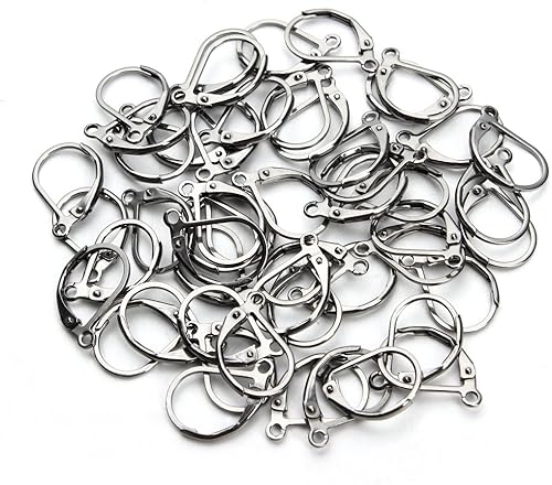 Miniatura 4 de Linsoir Beads Alambre de oreja de acero inoxidable 316 resistente de 0.433 x 0.630 in, paquete de 20 unidades