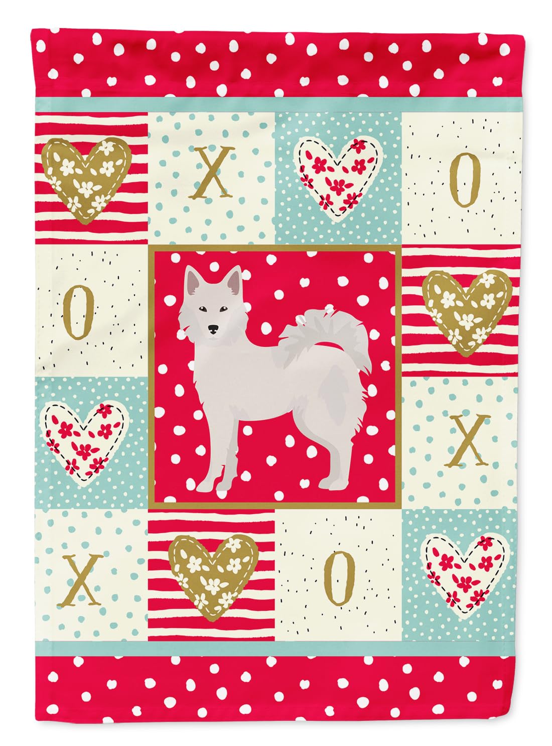 Drapeau danois Spitz multicolore résistant pour jardin et extérieur