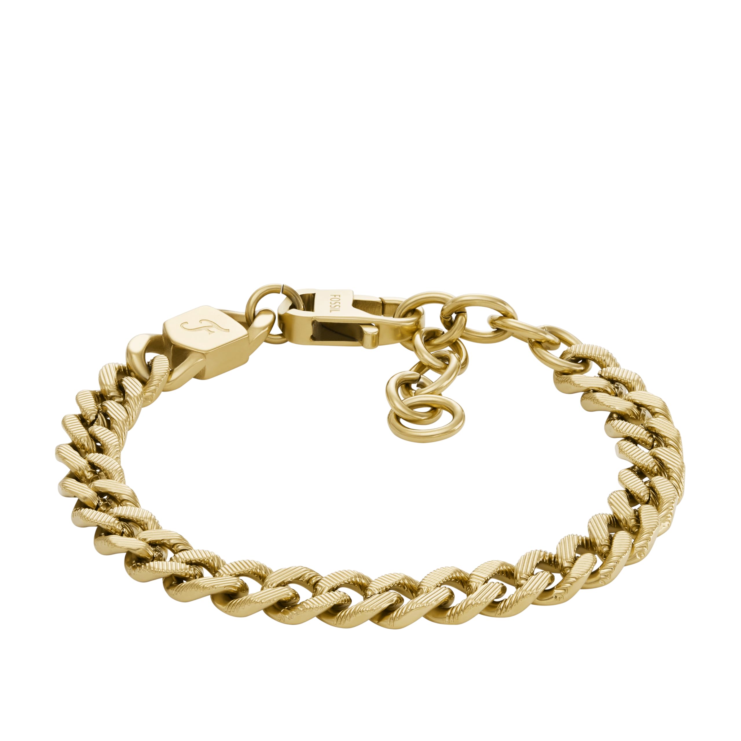 Fossil Men's Drew Stainless Steel ID Bracelet