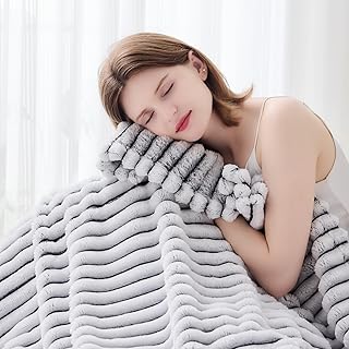 NEWCOSPLAY Super Soft Throw Blanket Black and White Premium Silky Flanne...