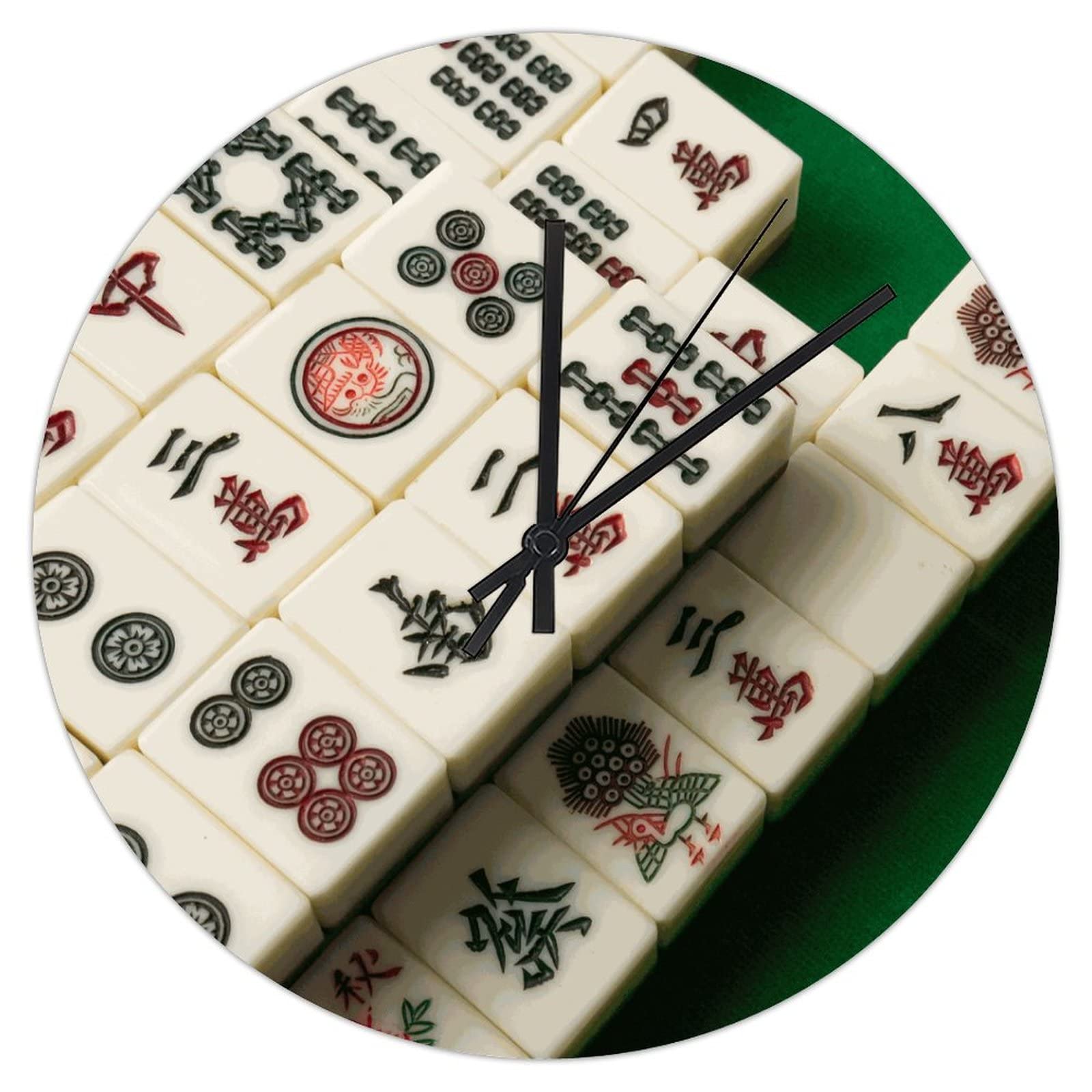 Horloge silencieuse Mahjong sans tic-tac pour un sommeil paisible en chambre