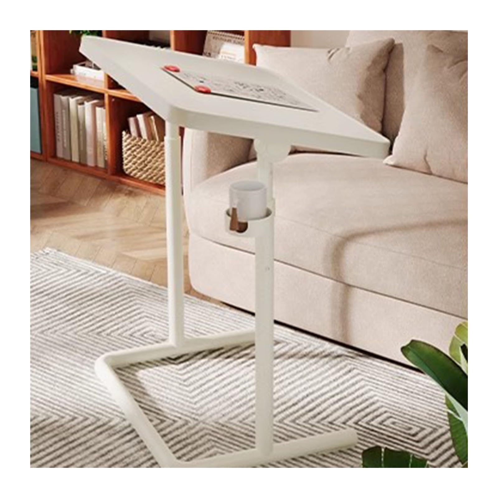 Bureau mobile et table de chevet élévatrice à roulettes pour ordinateur