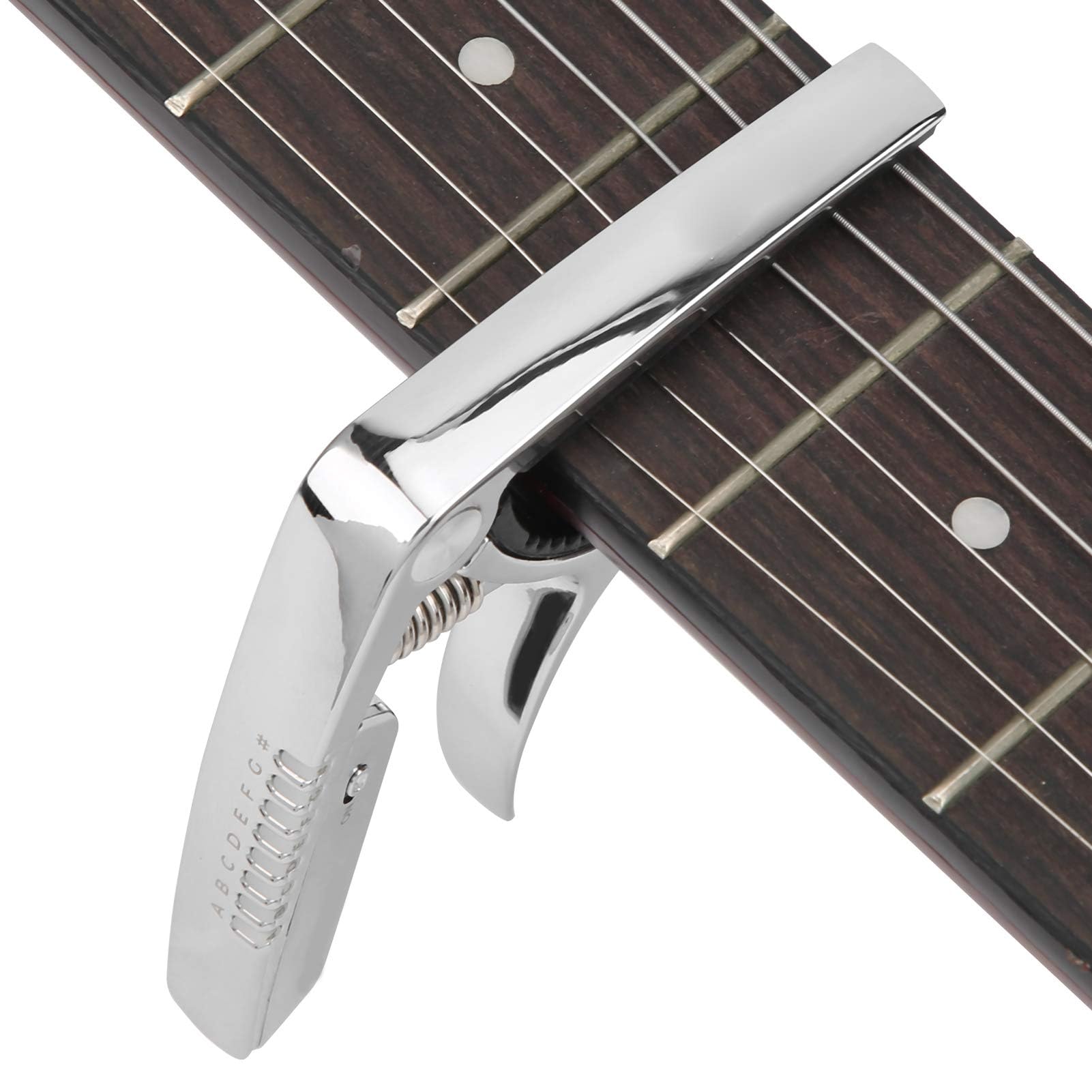 Guitar Capo, Guitar Capo Tuner in lega di zinco Display a LED 2 in 1 adatto per chitarra acustica, chitarra elettrica e ukulele(nero) Accessori Per Prestazioni