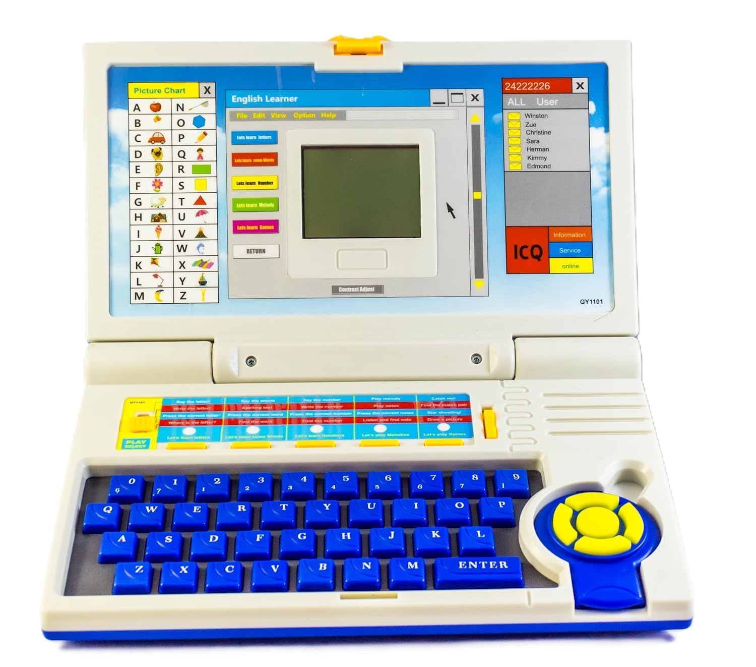 TOY10TOP English Learner Power Laptop | Fun Activities and Games for Kids | Enhance Skills for Boys and Girls ( English Learner Power Laptop)