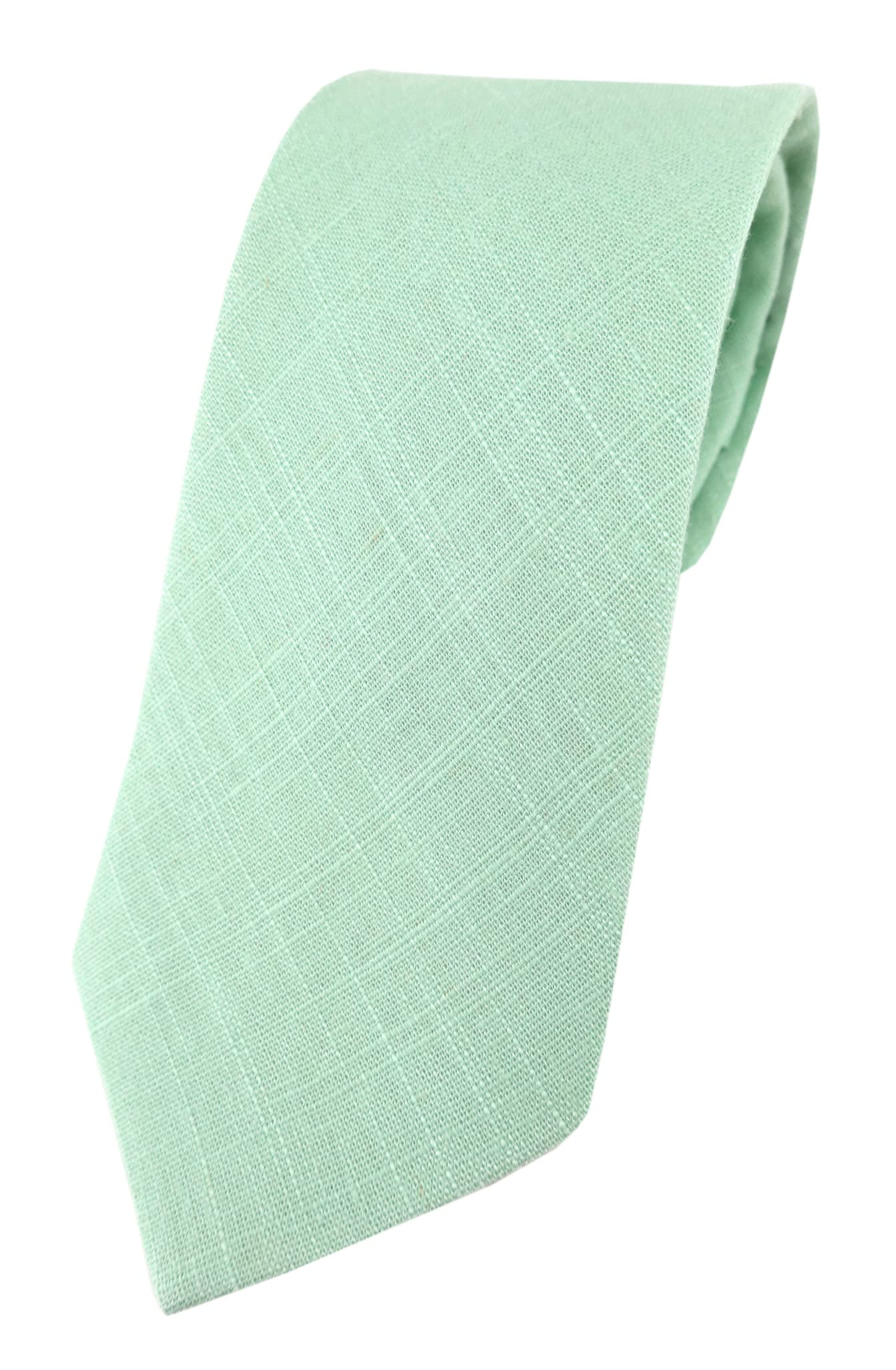 Cravate Fine 100 % Lin Uni – Largeur 5,5 Cm – TigerTie – Respirante Et Élégante Pour Mariage, Bureau Ou Loisirs