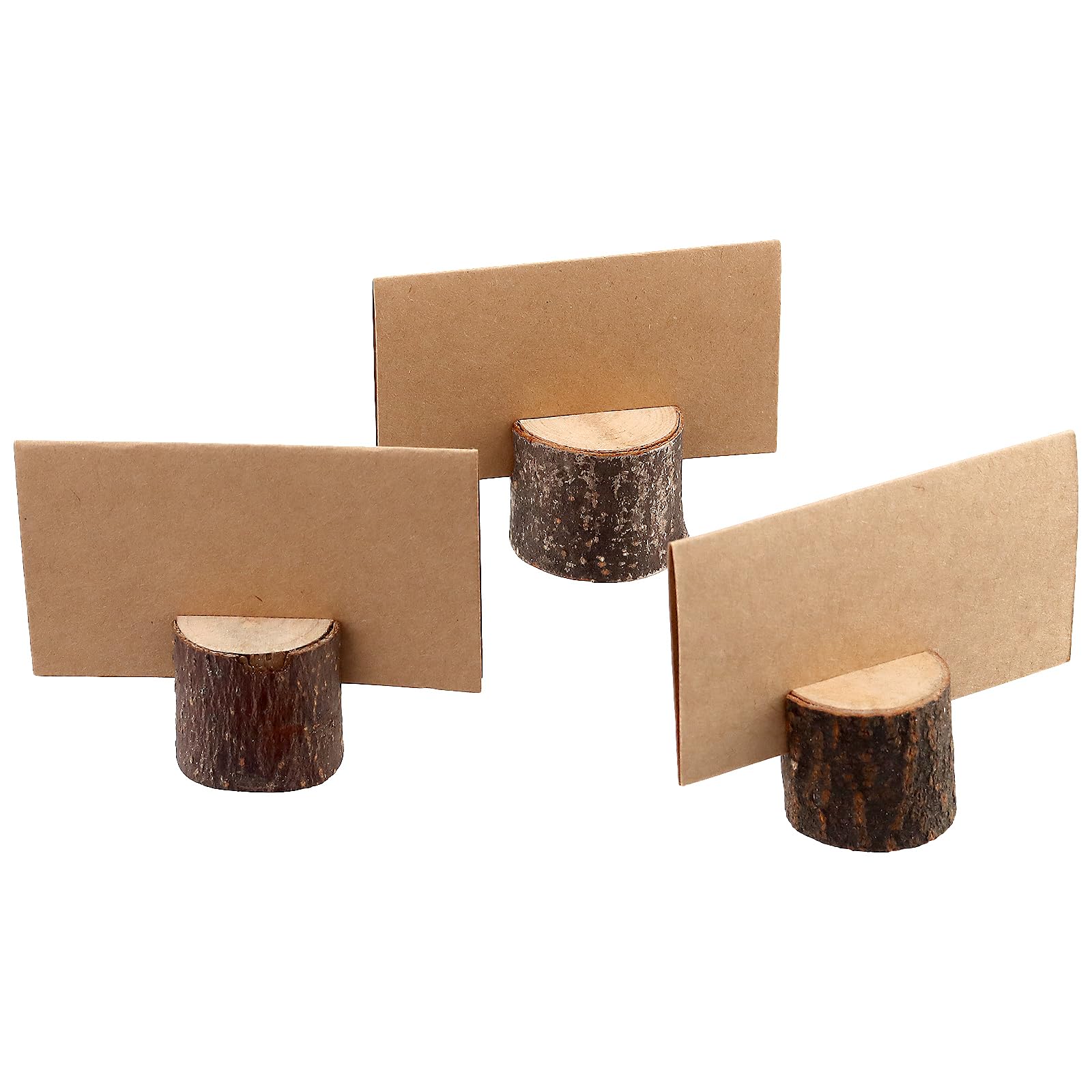 MUKSEUT 80 supporti rotondi in legno rustico, 3,2 x 3,2 cm, segnaposto, per foto, per tavoli, decorazioni per feste di nozze