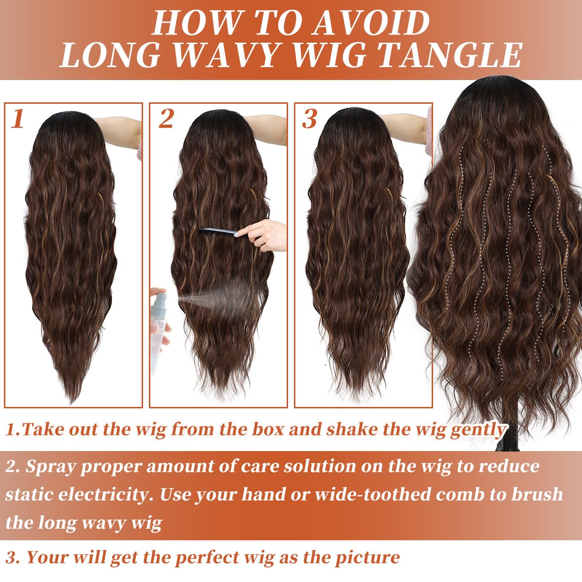 13x4 Synthetic Lace Front Wigs Pre Plucked 26 Inch Long Wavy Auburn with Honey Blonde Wigs For Black Women Ready to Wear 100% Futura Premium Lace Wig Daily Party Use