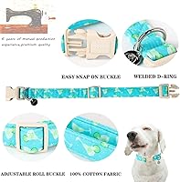 Vista 215 de DOGWONG Collar de perro de San Valentín, collar de perro con estampado de corazones para perros grandes, lindos collares de primavera, hembra