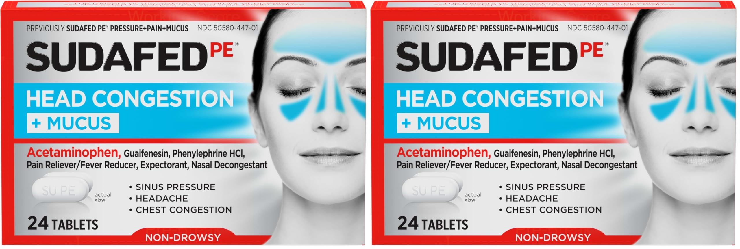 Sudafed PE Head Congestion + Mucus Relief Tablets, Non-Drowsy, 24 Ct — Amazon image 10