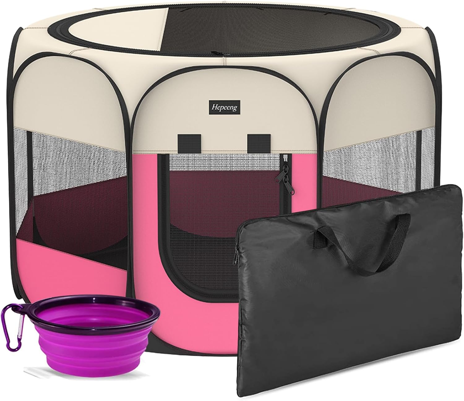 Hepeeng Portable Foldable Pet Dog Cat Playpen and Puppy