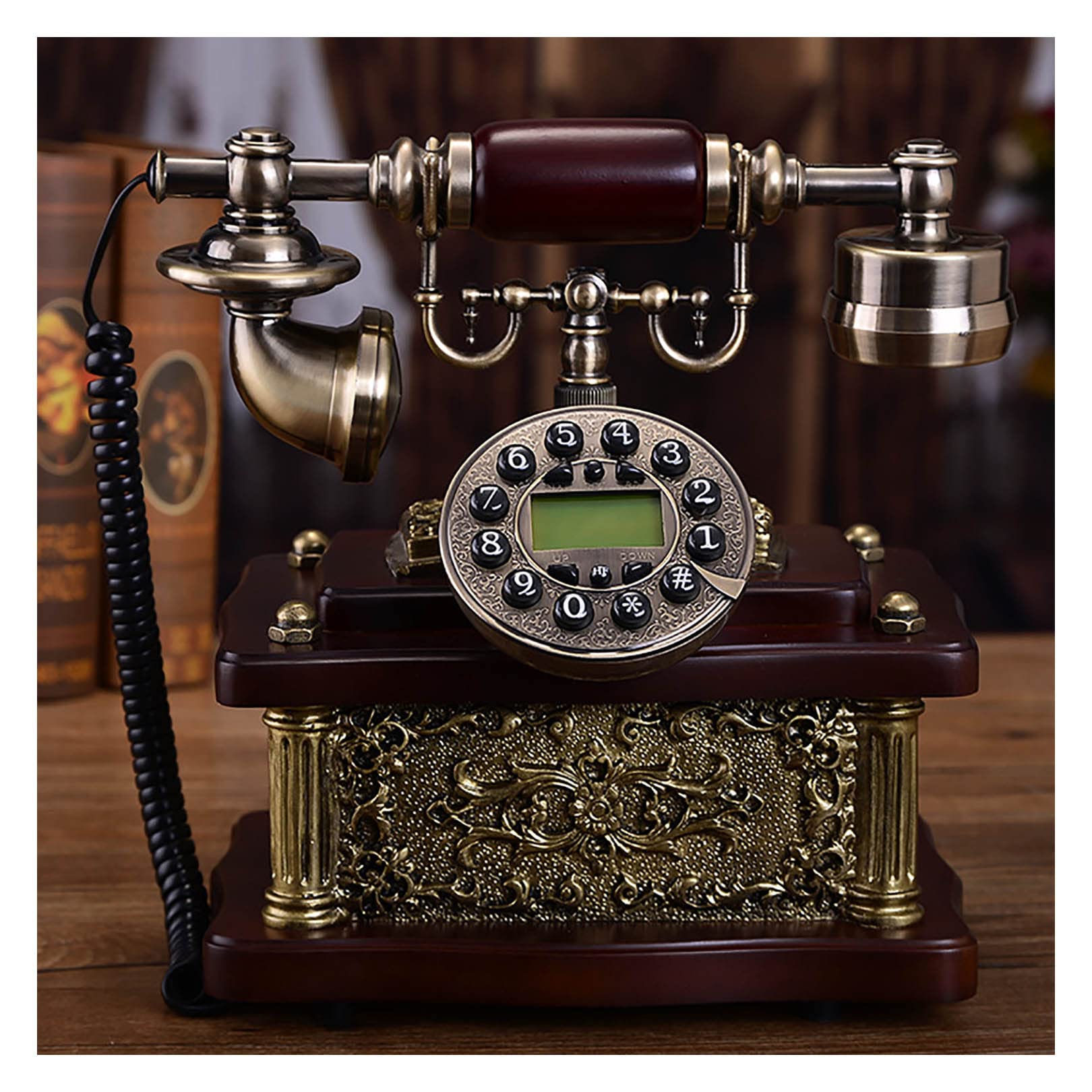Telefono Retrò Vintage, Ornamento Per Antico Oggetti di Scena Per Fotografie Vintage, Arredamento in Stile Antico, Decorazione Per La Scrivania