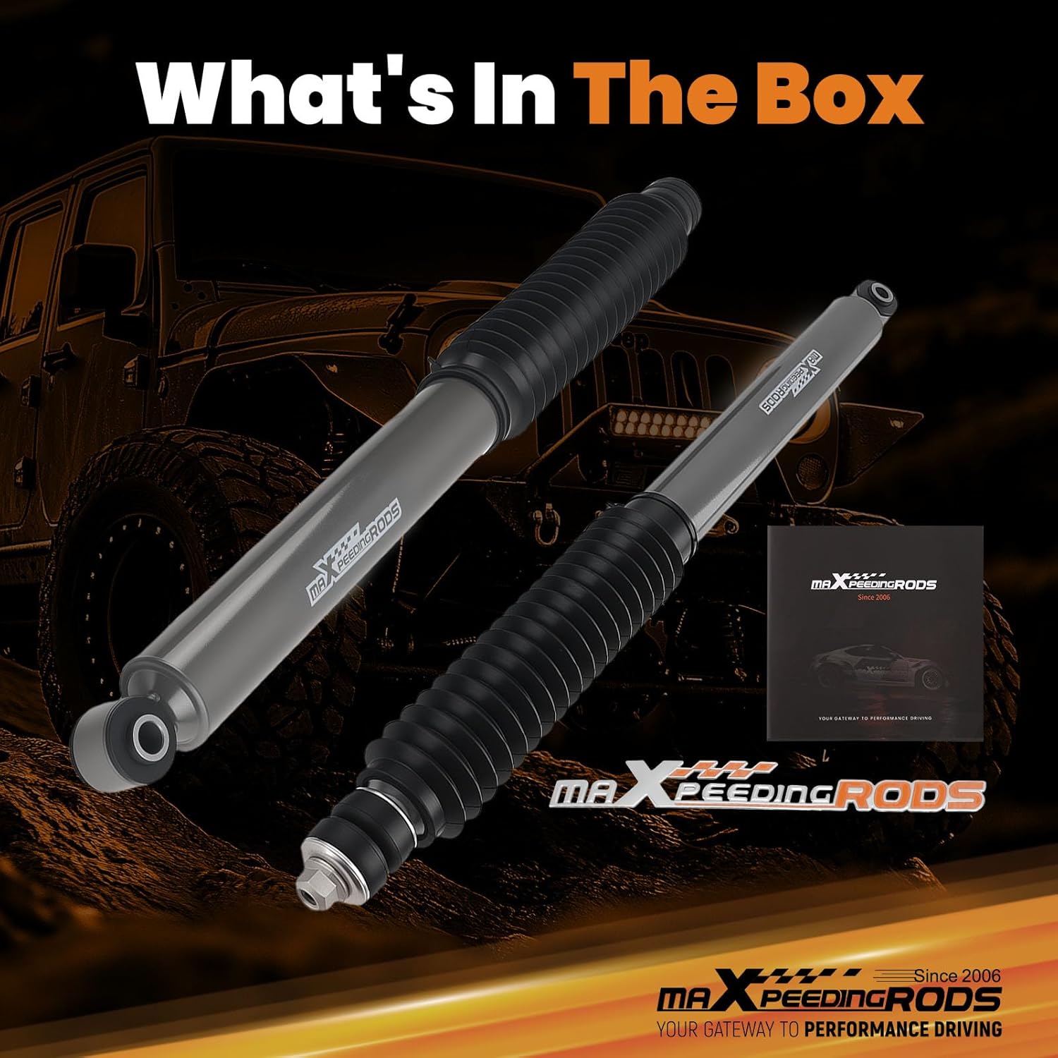 maXpeedingrods 0-4" Rear Shock Absorbers for Ram 2500 2014-2023 2WD 4WD, G1 Version