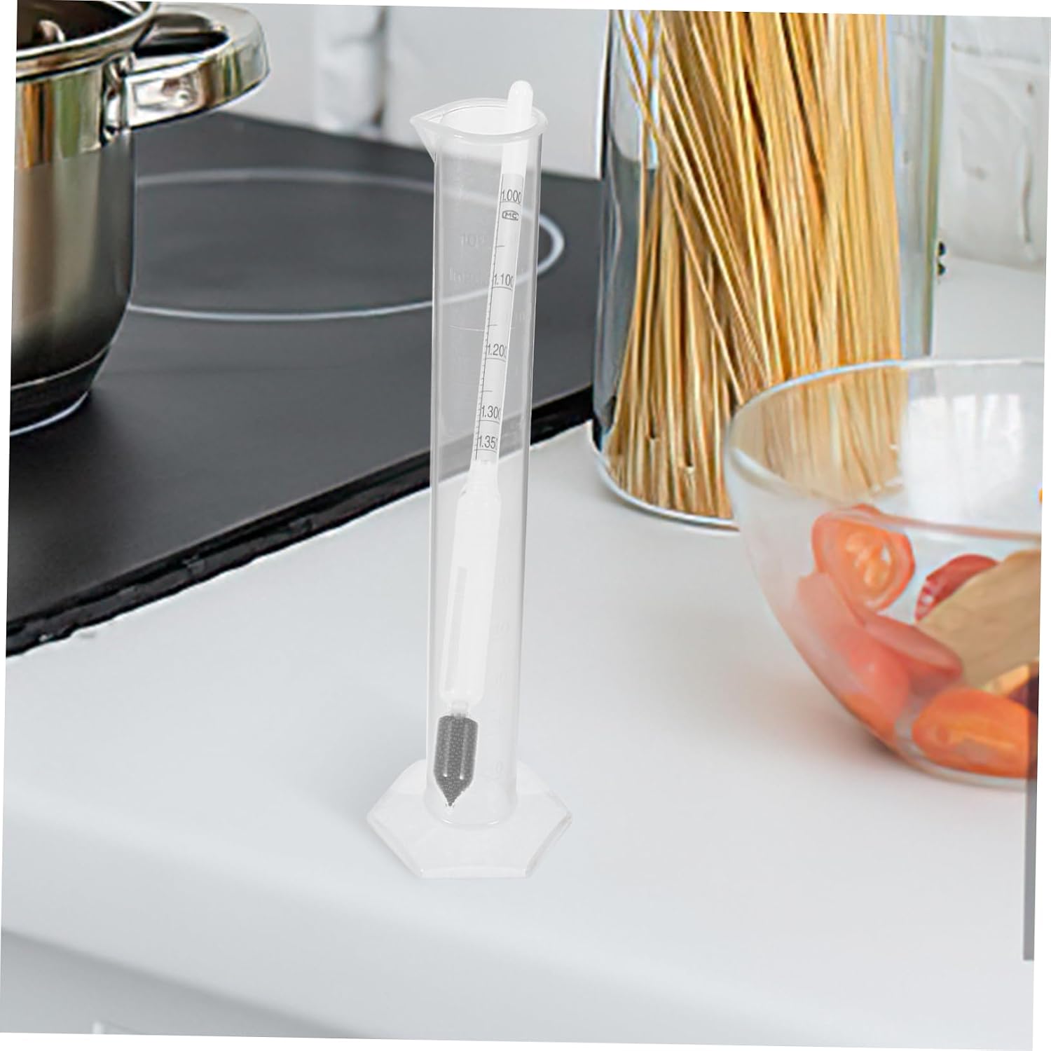 Bread Dough Hydrometer Kit Graduated Measuring Cylinder Digital Hygrometer Alcohol Measuring Tools Density for Kitchen