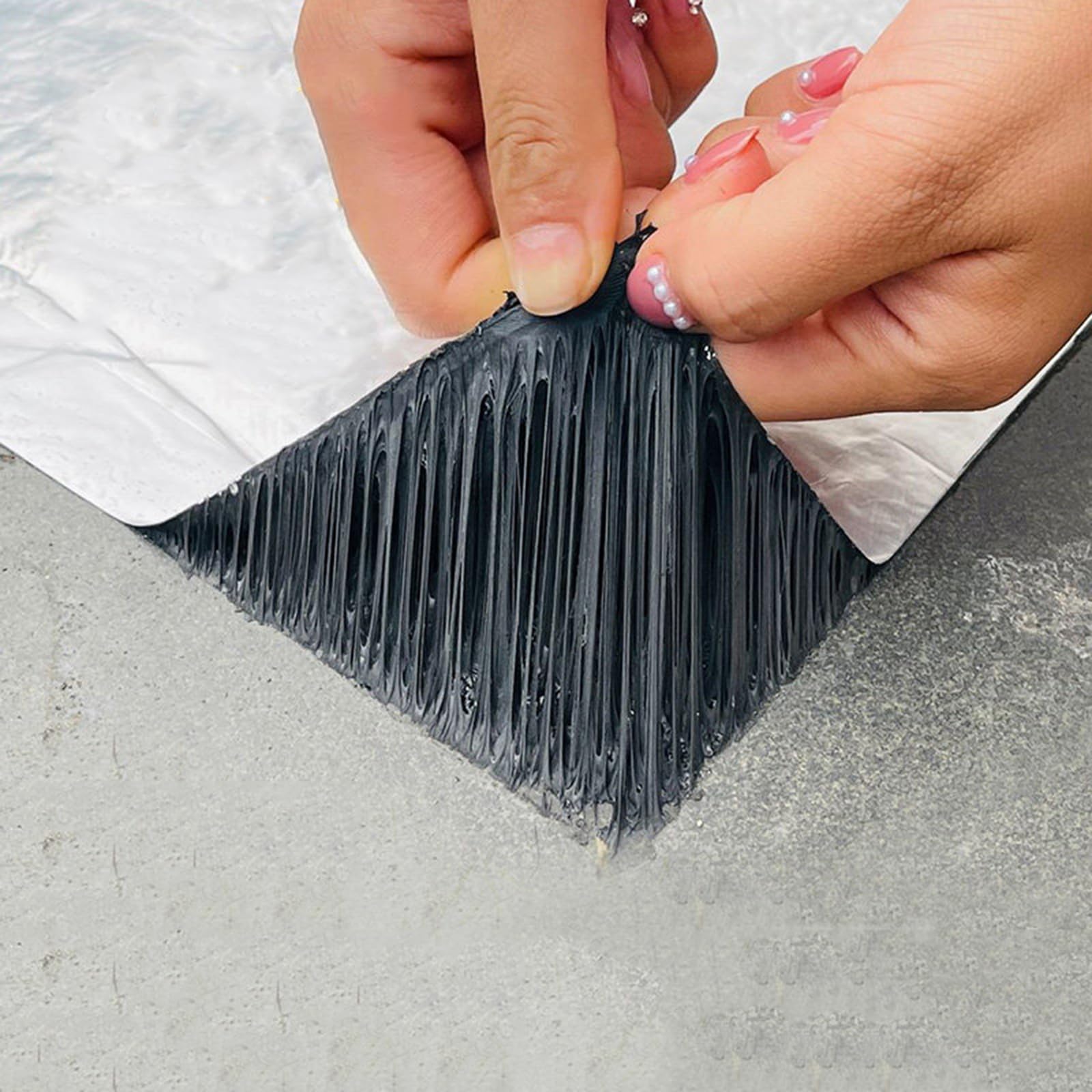 Cinta de Asfáltica Impermeable Autoadhesiva,Cinta Selladora de Aluminio,Cinta de Reparación Para Fugas de Techo,Reparación De Grietas,Ruptura De Tuberías,Plata (0.7x3m)