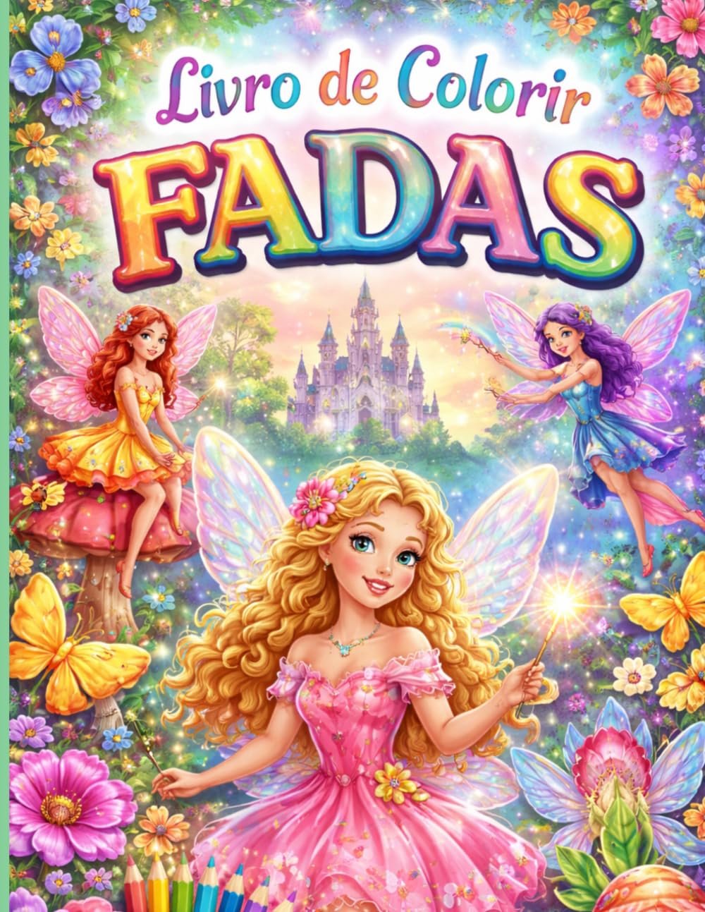 livro de colorir fadas