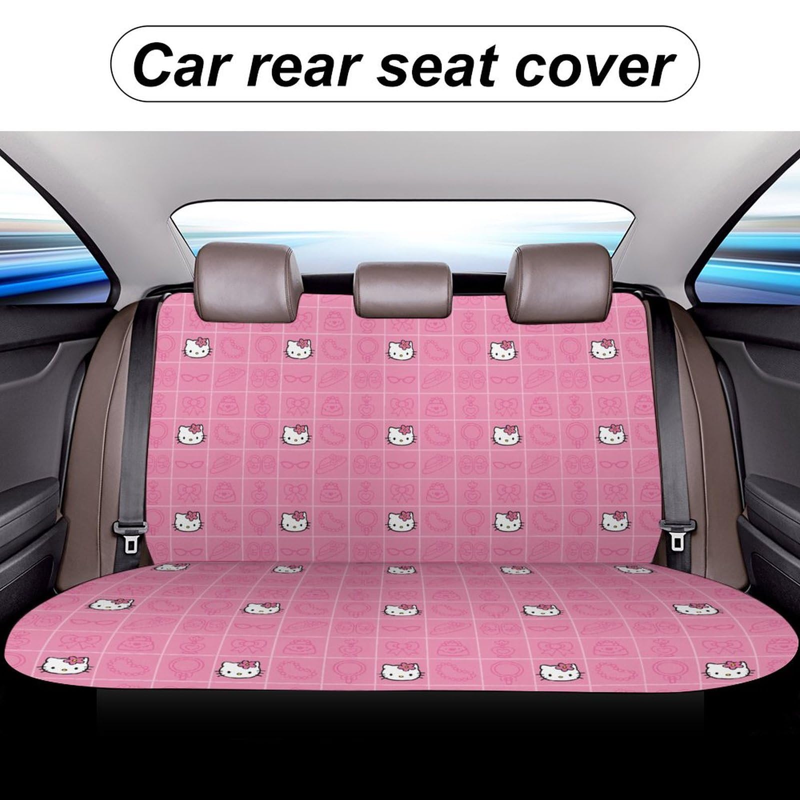 Amazon.co.jp: カーシートカバー ハローキティ 車シートカバー 後部