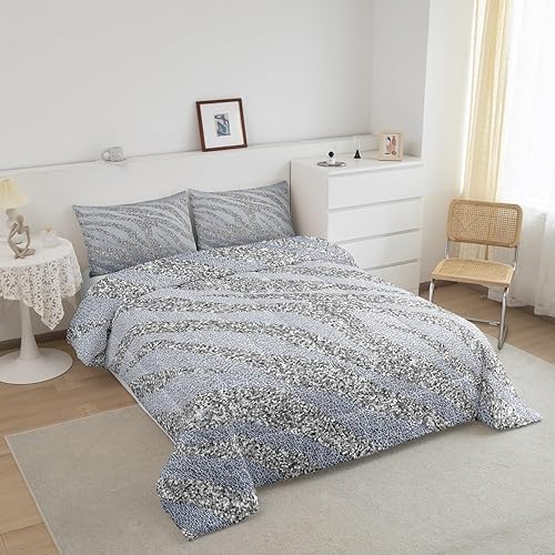 Miniatura 2 de Erosebridal Juego de edredón con estampado de cebra con purpurina, juego de ropa de cama de animales lindos de tamaño Queen, juegos de ropa de cama