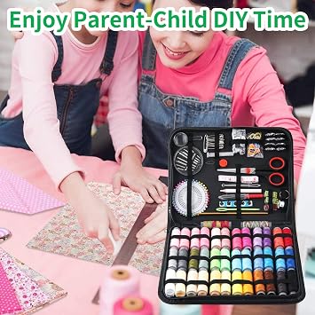 Sewing Kit for Adults, 183PCS Needle and Thread Kit with Basic Sewing Supplies and Accessories for Travel Small Fixes, Emergency Repairs, Hand Sewing, Beginners, Starter