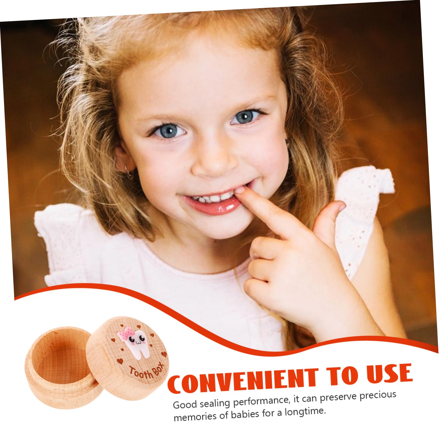 TOYANDONA 4piezas Caja De Dientes De Madera Para Niño Almacenamiento De Recuerdos De Dientes y Cabello Caja De Hadas y Moderna Para De Cumpleaños y Guardería