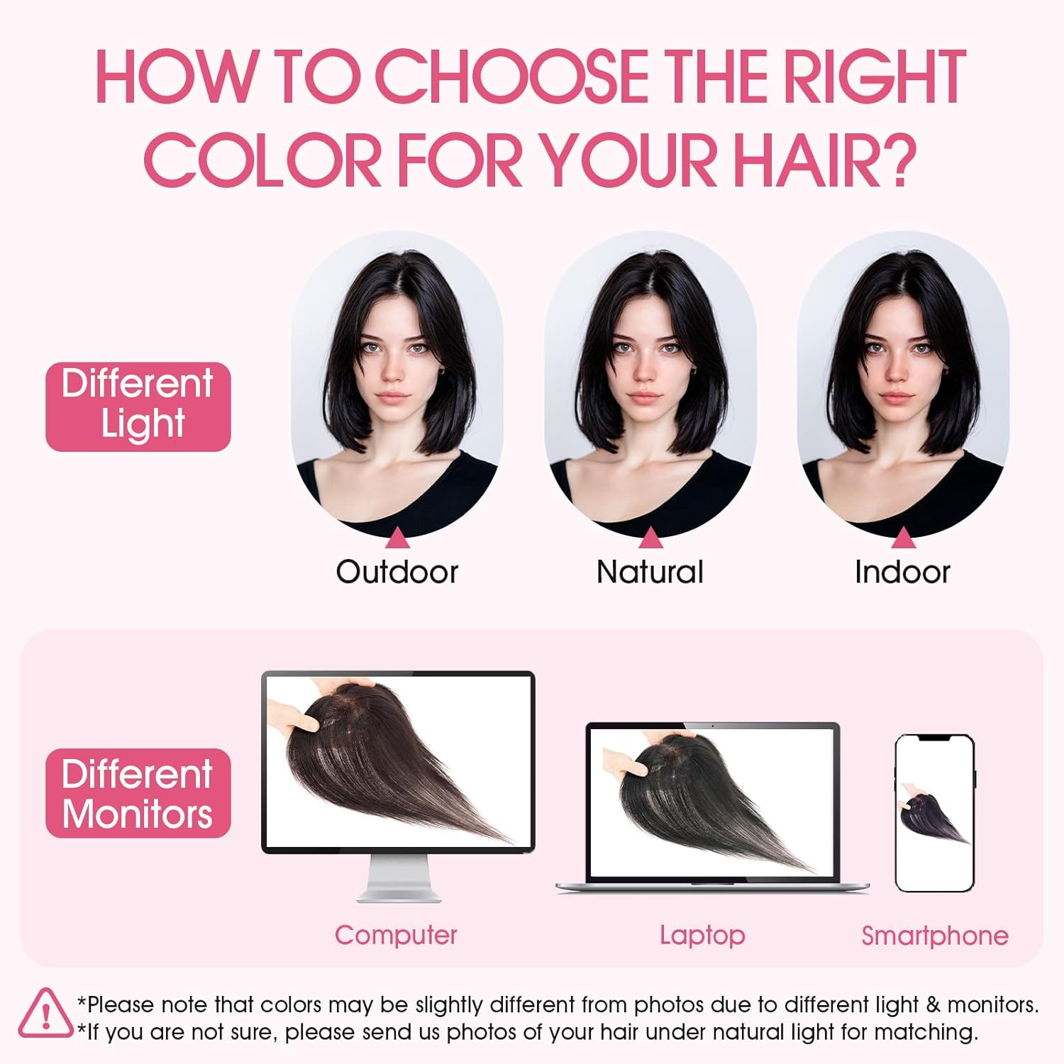 Hairro Human Hair Toppers with Side Bangs, 3D 360° Seamless Real Hair Toppers, Hand-Tied with 3.5"x4.7" T-shaped Base, Clip-In Hairpieces to Add Volume on Top, 11 Inch Dark Brown