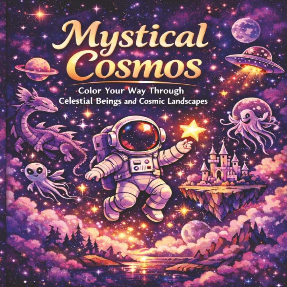 Mystical Cosmos: Color Your Way through Celestial Beings and Cosmic Landscapes: Color Your Way Through Celestial Beings and Cosmic Landscapes