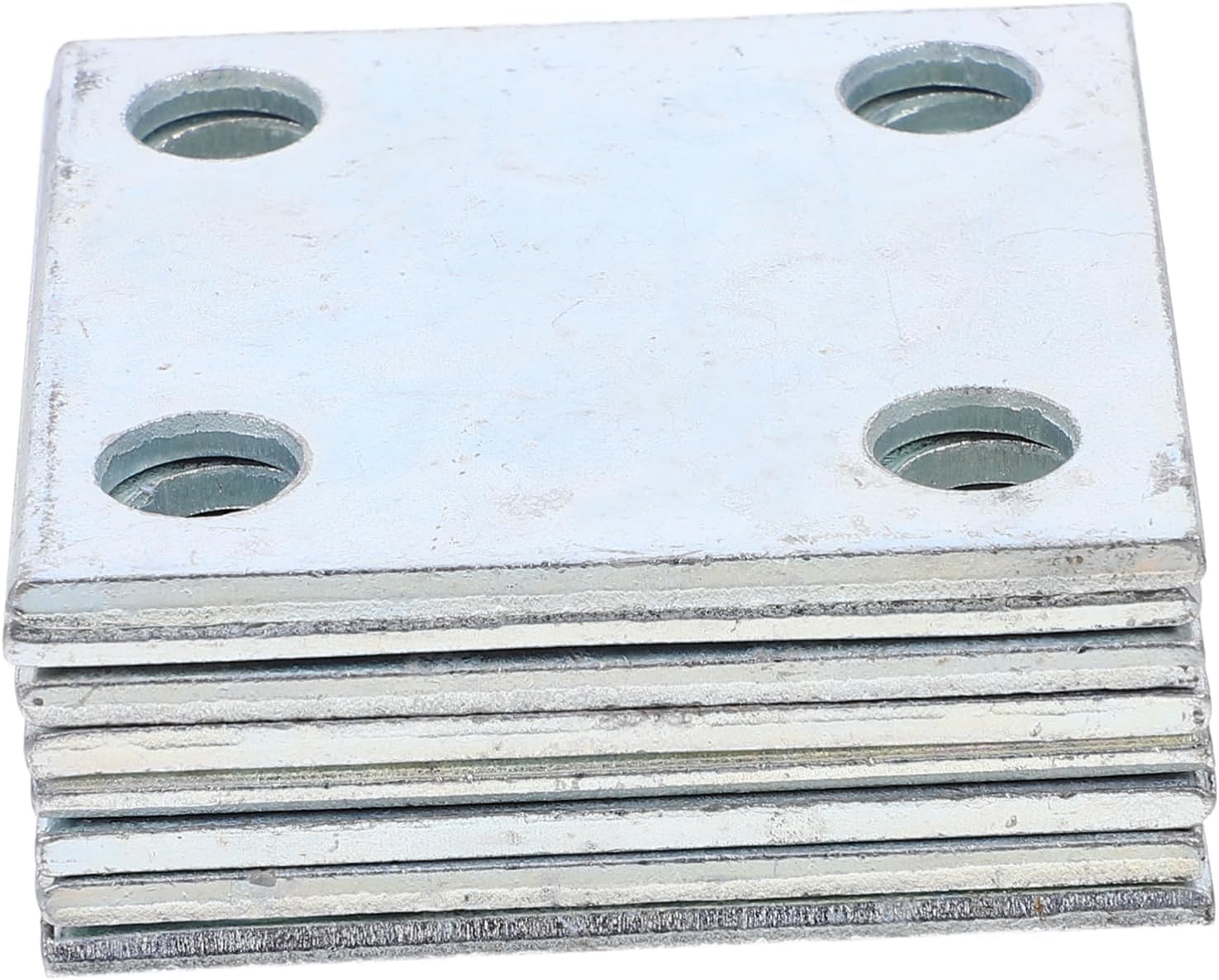GLEAVI 8pcs Weldable Steel Sheet for Chain Link Fence and Column Flange Plate for Industrial Use Easy to Install Multiple Holes for Secure Fastening