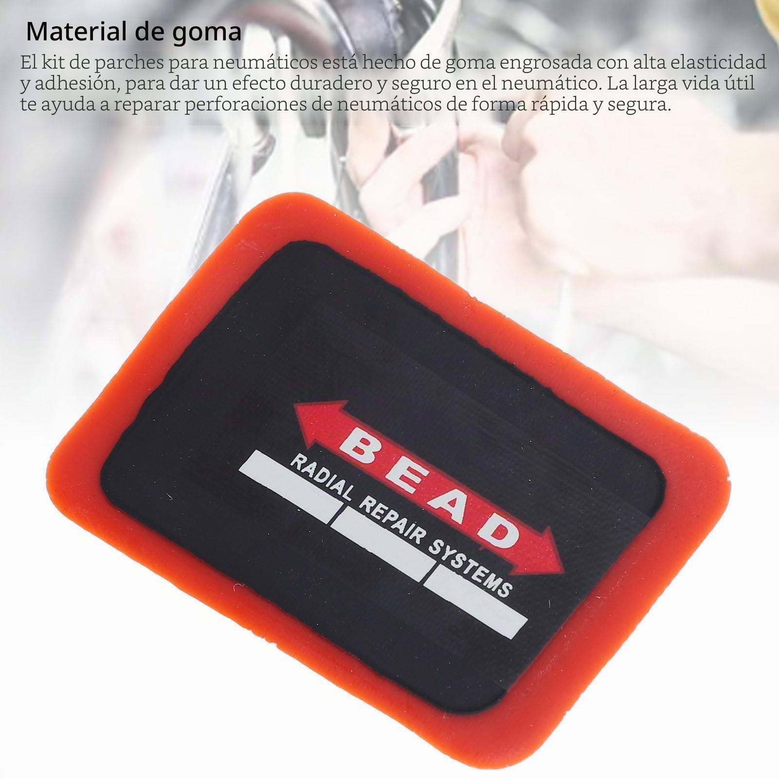 Patches de Neumáticos de Goma de Servicio Pesado de 20 Piezas Parches de Reparación de Neumáticos Punchure Partes 50x70 Mm con Alta Elasticidad Adhesión para el Tractor de