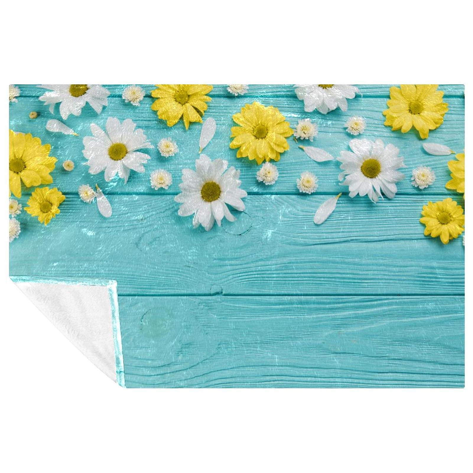 Couverture douce et chaude à fleurs lit et canapé 150x100 cm