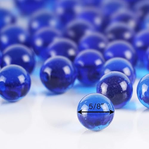 Miniatura 9 de CYS EXCEL Relleno de jarrón de piedras preciosas de mármol de vidrio ámbar (3 libras)  Múltiples opciones de color para acuario  Cuentas redondas de