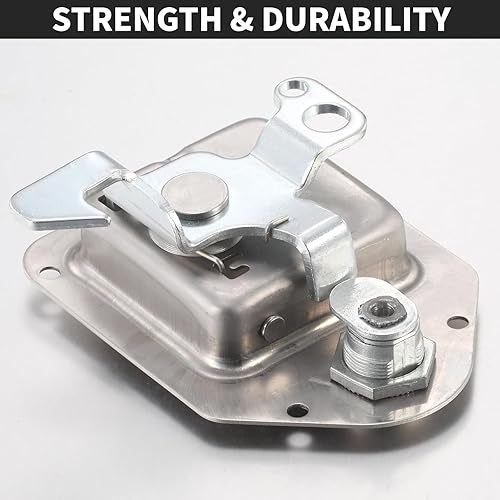 Miniatura 6 de Reemplazo de cerradura de caja de herramientas para camión, pestillo de paleta de montaje empotrado estándar, cerradura de manija para caja de