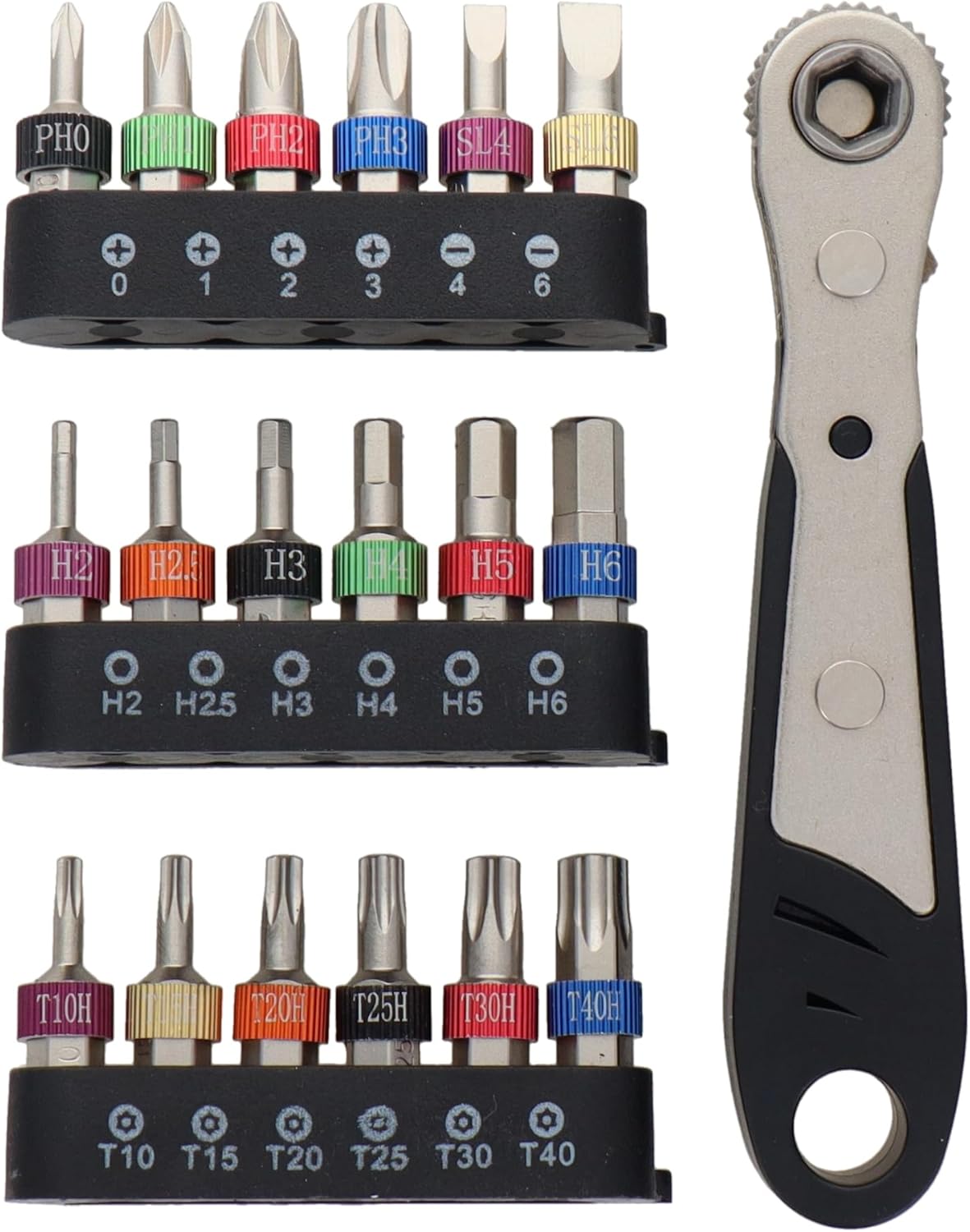 Getue trad 19pcsラチェットハンドル付ビットセット TRS-1930