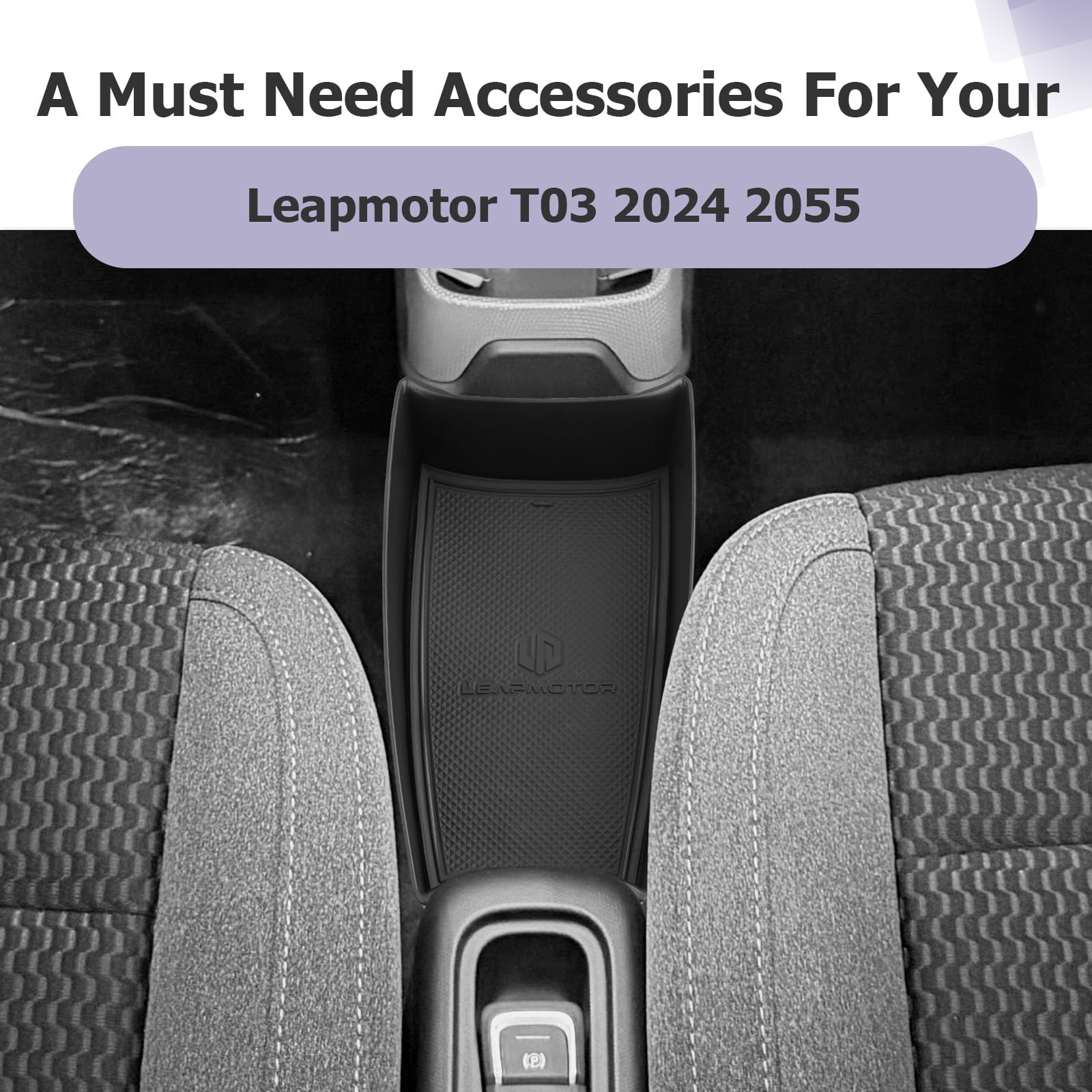 LUWU Compatibile con Leapmotor T03 2024 2025 2026 Console Centrale Scatola portaoggetti Leap Motor T03 Console Centrale Organizer Tray Leap Motor Accessori