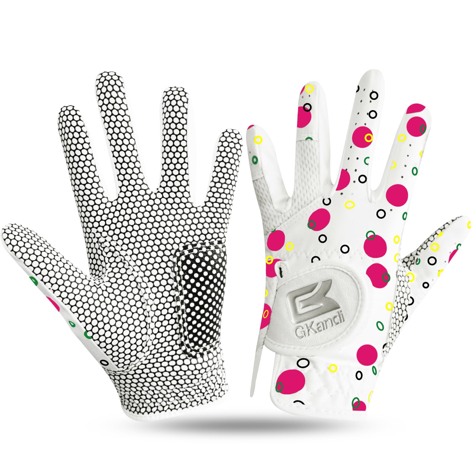 AXKAL Golf Gloves Kids Left Right Handed Golfer Microfiber All Weather Grip Non-Slip Pair
