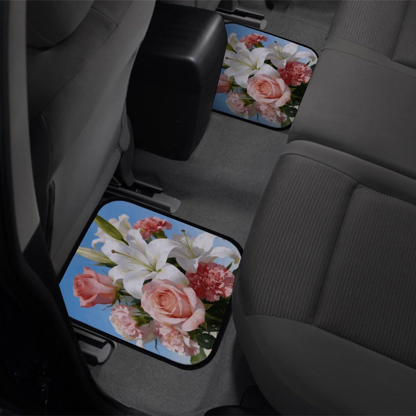 Set di 4 tappetini per auto, resistenti, antiscivolo, facili da pulire, adatti per la maggior parte delle auto, per tutte le stagioni, universali, adatti per SUV, berline e camion