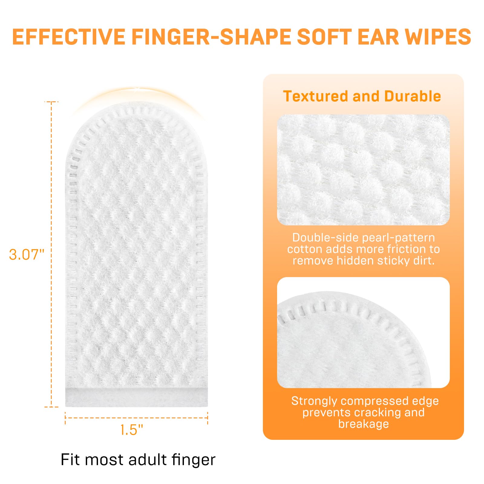 Dog Ear Wipes, Ear Cleaner Finger Wipes for Dogs & Cats, Gently Remove Earwax & Odor, Soothe Ear Itching and Infection, Easy to Use, Natural Cat Ear Wipes for Dogs, 50 Disposable Count - image 6
