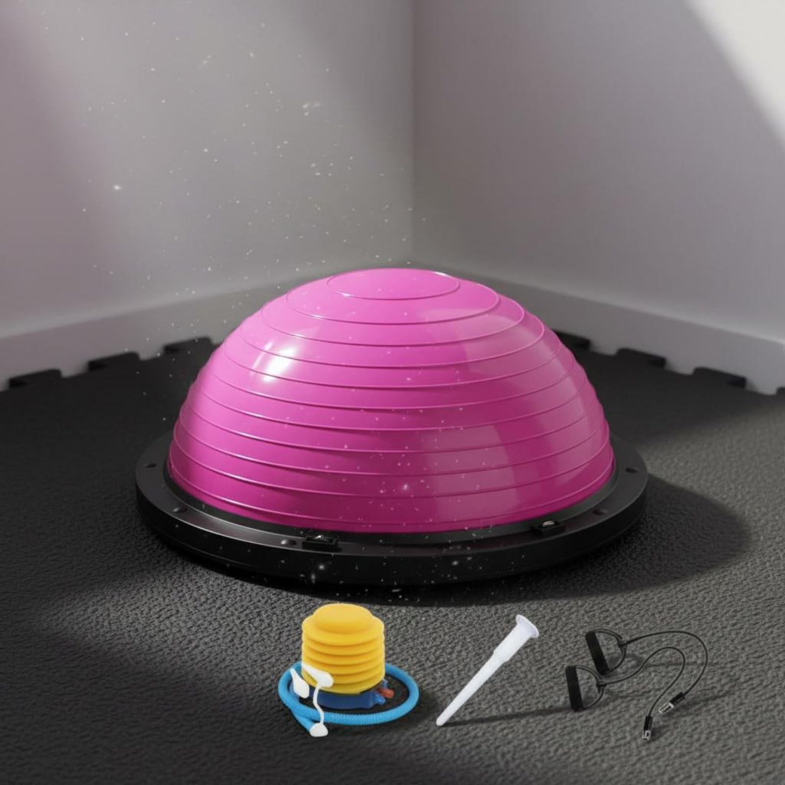 Palla Fitness Dome Superficie con Texture Semisfera di Equilibrio e PVC Resistenti Mezza Palla Ginnica per Pilates, Allenamento a Casa