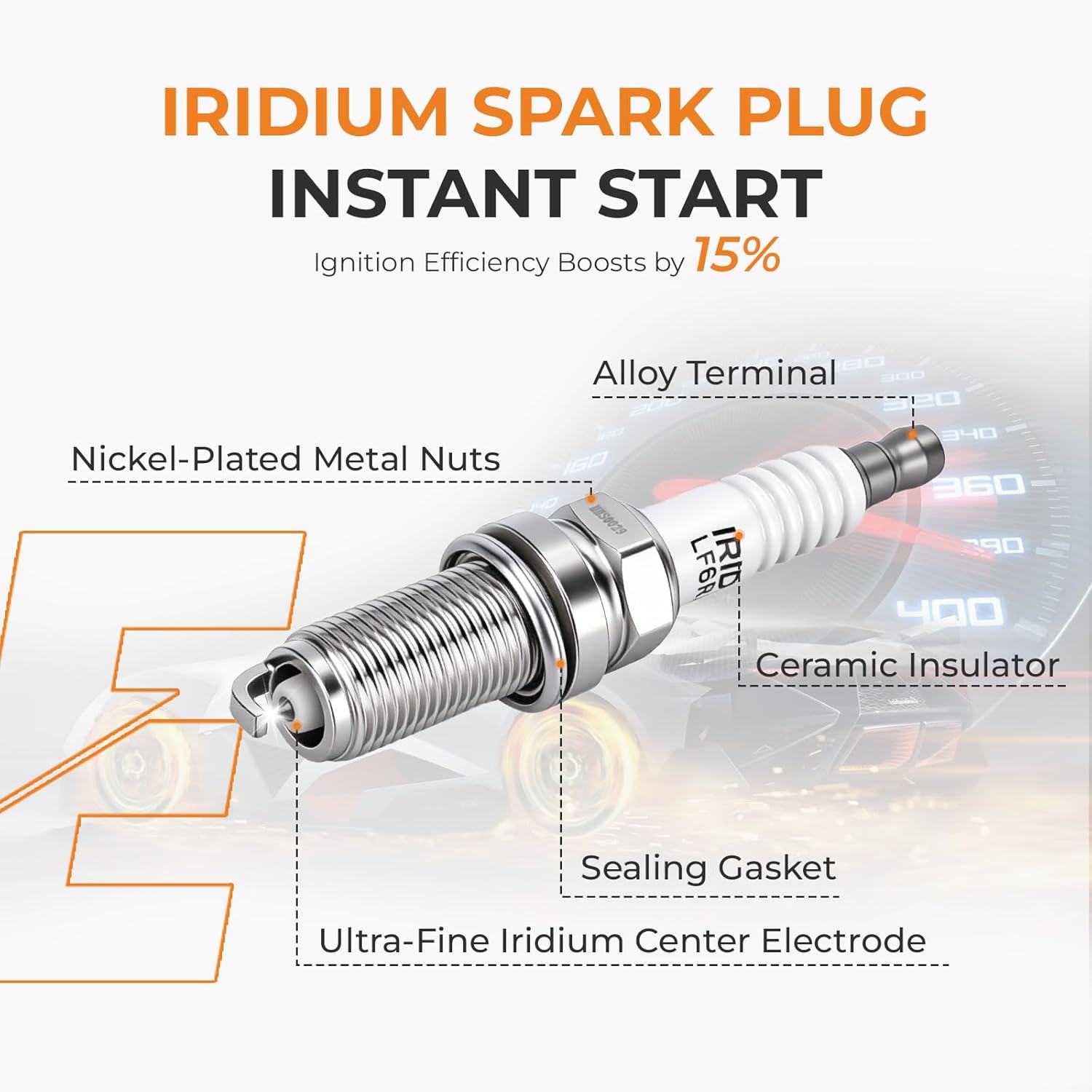 Autoexact Ignition Coil Pack and Iridium Spark Plugs Kit Fit for Toyota 2007-2016 Sienna Highlander Avalon Camry RAV4 4Runner Venza Lexus RX350 ES350 RX450h 3.5L 4.0L V6, Replaces UF487 6619 Set of 6