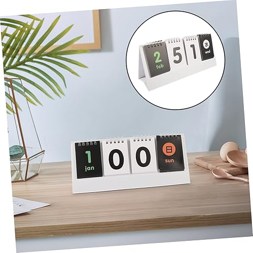 Miniatura 2 de LALAFINA Calendario de cuenta regresiva de 100 días, calendario Stendig, calendario de Adviento Maquillaje para escritorio, calendario eterno de