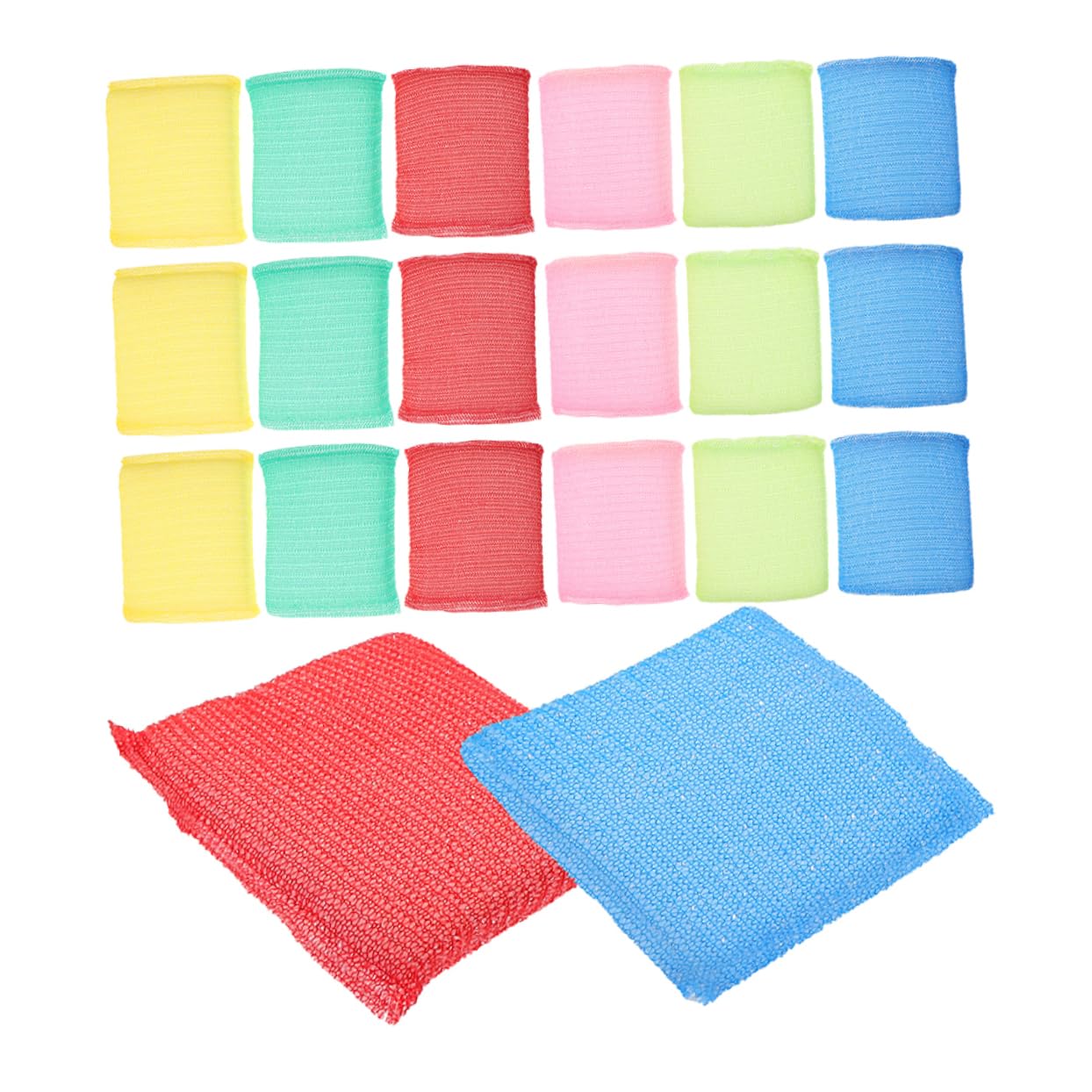 PRETYZOOM 24pcs Non-Scratch Dishwasher Sponge Cleaning Scrub Sponges for Kitchen Dishes Hard Surface