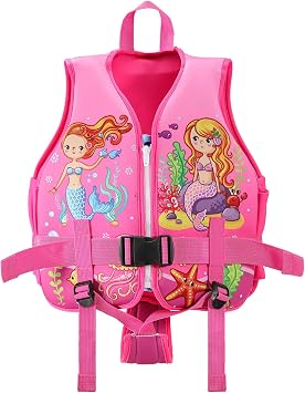 Toddler Swim Vest, Kids Swim Vest for Toddlers, Toddler Floaties 20-60 lbs with Adjustable Safety Strap, S-XL for 2-9 Years Old Boys and Girls