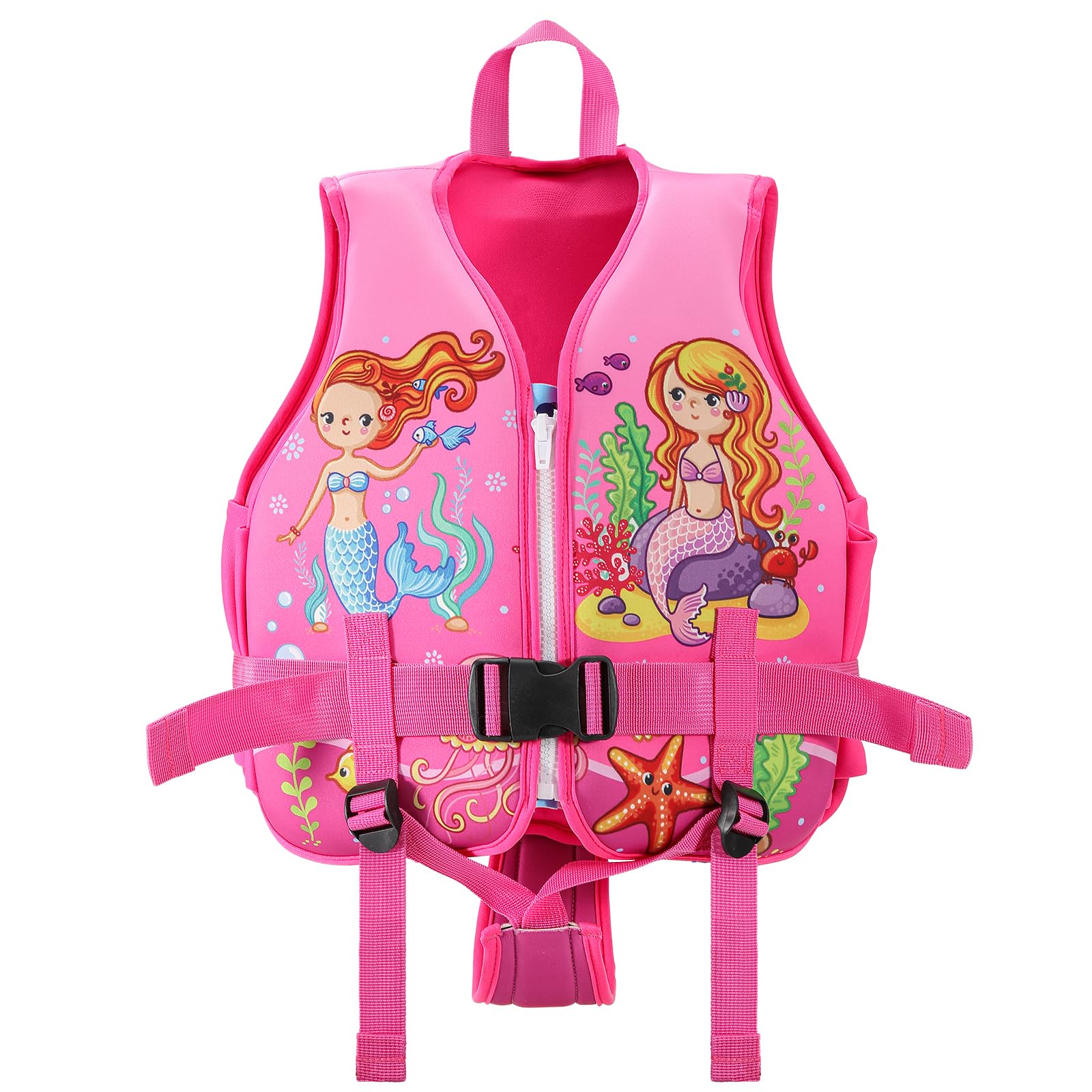 Jurmickey Toddler Swim Vest, Kids Swim Vest for Toddlers, Toddler Floaties 20-60 lbs with Adjustable Safety Strap, S-XL for 2-9 Years Old Boys and